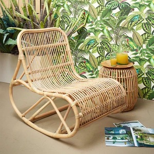 Fauteuils à bascule naturels en rotin, prix de gros, fauteuil inclinable pour chambre d'enfant, chaise inclinable pour maman - Product Image 6