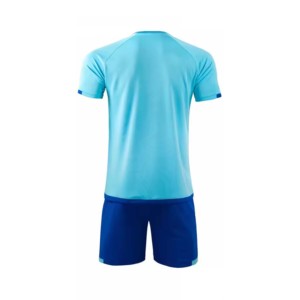 Conjunto de Camiseta de Fútbol Geométrica Azul para Hombre, Manga Corta, Poliéster que Absorbe la Humedad, Uniforme Deportivo para Todas las Temporadas - Product Image 2