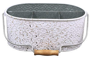 Fabricant et exportateur de paniers de rangement en métal galvanisé pour outils de nettoyage, stockage et transport à domicile, essentiel pour les femmes de ménage - Product Image 6