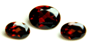 โกเมนสีแดงธรรมชาติ100% พลอยทรงหลวมตัดทรงรีขนาดกำหนดเองเครื่องประดับทำด้วยมือคุณภาพดีหินหลวมขายเป็นจำนวนมาก - Product Image 6