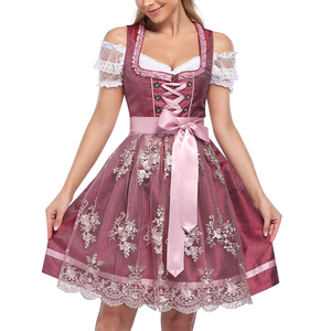 Elegante Delantal Bordado para el Festival Oktoberfest, Disfraz de Fiesta, Vestido Dirndl, Vestido Tradicional Bávaro para Mujer - Product Image 2