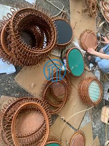 Natural White Rattan Basic Mirror Handcrafted Beautiful Makeup Mirror From Artex Thien Thanh - Product Image 5