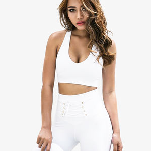 Soutien-gorge de sport pour femme à maintien élevé, respirant, en Spandex/Nylon, avec logo personnalisable sur le devant, pour le yoga, le fitness et la gym - Product Image 4