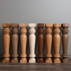 High Quality Wooden Furniture <b>Legs</b> Decorative Carved & Tapered Styles <b>for</b> <b>Sofa</b> Couch Cabinet Table Heavy Duty Solid Wood Support - Product Image 2