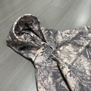 DTG Printing Hoodie 400 500 Gsm Oversized Boxy Heavy <b>Weight</b> Fleece Cotton 100% Customizable Real <b>Tree</b> Camouflage Print Hoodies - Product Image 2