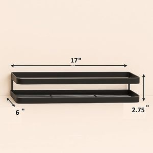 Support mural pour plantes en fer noir thermolaqué, moderne, suspendu, vertical, avec finition résistante à la rouille - Product Image 2