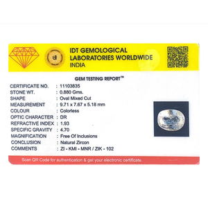 Natural White Zircon Loose Gemstone 4.4 Carat High Quality Lab Created Pear Trillion for Fine Jewelry - Product Image 4