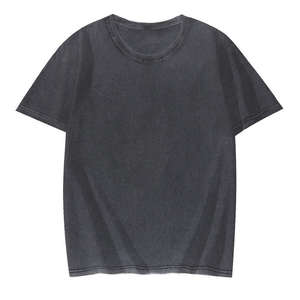 Camisetas con Lavado Ácido, Logotipo Personalizado, Venta al por Mayor, Camiseta Oversize con Lavado Ácido, Camiseta 100% Algodón para Hombre - Product Image 1