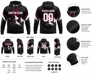 Unisex Sublimation Printed Polyester Hoodie-High Quality Custom Printing Regular <b>Fit</b> Winter Ready - Product Image 5