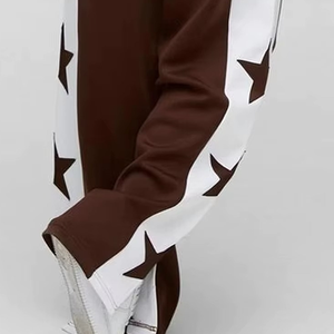 OEM Custom Wholesale Casual Mid Oversized Midweight <b>Men</b> Baggy Sweatpants Loose Fit Printed Straight Woolen <b>Elastic</b> <b>Waist</b> - Product Image 3