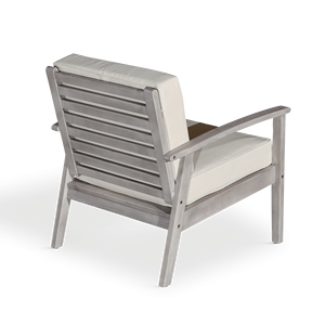 โซฟาในสวนยูคาลิปตัสสีเทาเงินแบบนั่งลึกพร้อมเบาะรองนั่งสีกรมท่า - Product Image 2