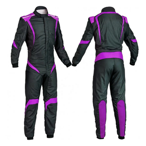 Combinaisons de karting en polyester uni de couleur unie pour l'extérieur, de haute qualité, personnalisables et respirantes. - Product Image 3