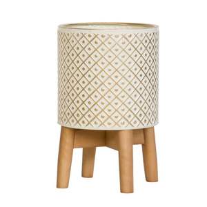 Maceta de Cerámica Estilo Nórdico con Soporte Metálico, Macetero para Suculentas de Interior, Porta Plantas de Mesa para Decoración del Hogar y Escritorio - Product Image 6
