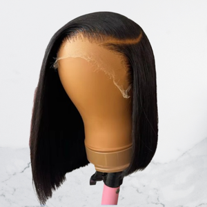 <b>Short</b> Brazilian Hair Lace Front Full Lace <b>Wig</b> with Transparent Lace 150% Density Natural Looking - Product Image 1