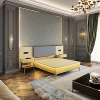 Einzelne Eckbetten Set Sofas Kopfteile Europäisches Antikes Design Vollgröße 5+ Schlafzimmer Apartment Hotel Stoff Holz Wohnmöbel