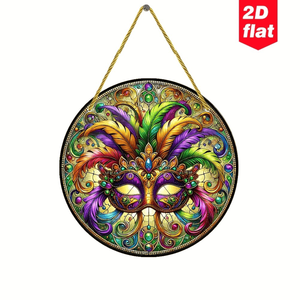 CIFbuy Acchiappasole a Tema Maschera Maltese, Decorazione in Acrilico Effetto Vetro Colorato, da Appendere a Finestre, Pareti, Portico, Patio, Giardino, per Festival - Product Image 2