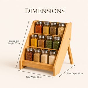 Organizador de especias de madera de 3 niveles para encimera de cocina - Product Image 2