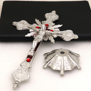 Suministros Funerarios para Iglesias: Cruz de Ataúd con Jesús, Accesorios para Ataúdes y Urnas, Cruz Decorativa Cristiana de Aleación de Zinc - Product Image 4