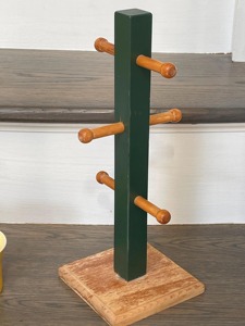 Wholesale Farmhouse Decor Vintage Rustic Mug Rack <b>Tree</b> Mug <b>Stand</b> Storage with Hooks Wooden Coffee Cup Coffee Mug Rack - Product Image 4