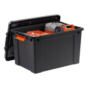 19 Galones Contenedores de Almacenamiento de Plástico Resistente con Tapas Encajables, Cajas Apilables - Product Image 3