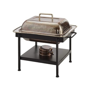 Plat de service de luxe en acier inoxydable à gaz, écologique, avec couvercle roulant, pour buffets d'hôtels et services de traiteur - Product Image 1
