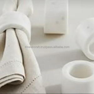 2025 nouveauté luxe résine porte-anneau de serviette couleur blanche anneaux de serviette pour les décorations de fête - Product Image 1