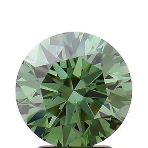 Diamants de laboratoire certifiés IGI, couleur vert vif fantaisie, taille ronde, pour la création de bijoux, pour bague de fiançailles - Product Image 1
