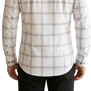 <b>White</b> Beige Plaid Men <b>Flannel</b> Shirt Long Sleeve Button Down Checkered Casual Shirt Soft Brushed Fabric Everyday Streetwear - Product Image 5