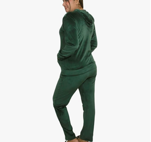 Ensemble de survêtement en velours pour femmes, 2 pièces – Tissu en velours doux de qualité supérieure, coupe confortable et tenue tendance - Product Image 3