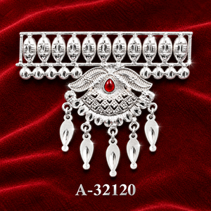 MOLL JEWELLERS Broches de aleación plateados con piedra de rubí en forma de candado para accesorios de boda unisex A-32119 - Product Image 2