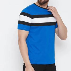 Camiseta Deportiva de Secado Rápido para Hombre, de Poliéster y Elastano, con Rayas, Cuello Redondo, Manga Corta, para Entrenamiento Atlético, Gimnasio, Fitness, Informal, Verano - Product Image 4
