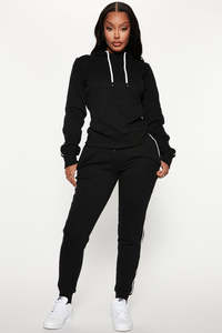 Custom Pint Women Pullover Hoodie Casual Sweatshirt Jogger <b>Set</b> Streetwear Apparel Wholesale Supplier - Product Image 6