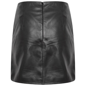 Women's <b>High</b> Waist Faux Leather Mini Pencil Skirt Ruched Shiny Solid Sexy Club Style All Seasons Wear - Product Image 5