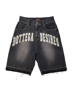Trendy Men's Denim Jorts Wide Leg Streetwear Jean Shorts OEM Apparel Factory - Product Image 1