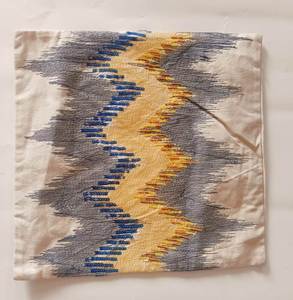 Shine Enterprises Square Embroidered Cushion Cover <b>Abstract</b> Geometric Pattern Bohemian Style Cotton Linen Home Decor Pillow Case - Product Image 6