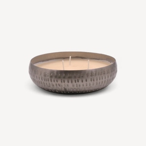Vela perfumada con aroma a jazmín dulce, diseño contemporáneo, vela de 3 mechas en frasco gris, vela aromática, se ofrece personalización. - Product Image 4