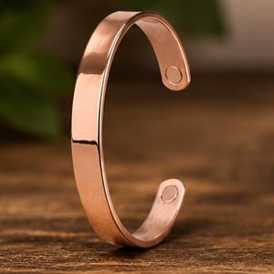 Bracelet de thérapie en cuivre magnétique élégant de qualité supérieure, fait main, gaufré, bijou de mode de luxe - Product Image 6