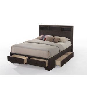 Letto matrimoniale Madison II con finitura espresso - Product Image 4