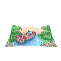 Kartu Ucapan 3D Pop Up Hari Valentine dengan Amplop, Tema Cinta Pasangan, Buatan Tangan di Italia, Kartu Ucapan Valentine dengan Amplop