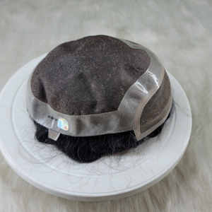 Extensions de cheveux indiens vierges Remy, toupet à dentelle fine respirante, base Apollo, peau fine, vente en gros - Product Image 3