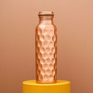 Eco Friendly Copper <b>Water</b> Bottle 1 Liter Leakproof Lid Ayurvedic Drinking Benefits OEM Manufacturer <b>Bulk</b> Supplier - Product Image 5
