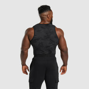 Men's Casual Cotton Spandex <b>Polyester</b> Knitted Gym Tank Top with Custom Logo Muscle Motif Quick-Drying Breathable Fabric - Product Image 2