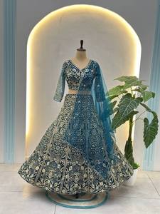 Ramdev Trading – Vêtements ethniques traditionnels pour femmes (Lehenga Choli) – Tenues de fête en matériaux recyclés – Fournisseur en gros Inde Pakistan – Vente en gros - Product Image 5