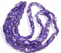Perles de pierres précieuses en améthyste rose naturelle taille baguette, brin de 16 pouces, qualité supérieure, améthyste brésilienne facettée, 7-9 mm, pour bijoux