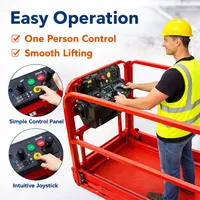 Plateforme élévatrice à ciseaux autopropulsée SINO GTJZ 16m, électrique, capacité 100kg, en acier, pour travaux de construction et de haute altitude