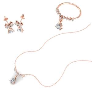 REYES Precio de Fábrica al por Mayor, Juego de Anillos y Aretes de Plata de Ley 925 con Rodio y Moissanita Certificada por GRA para Mujer, Joyería Fina - Product Image 1