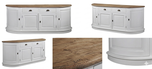 Commode Liana en teck massif naturel, meuble de rangement contemporain pour chambre à coucher, salon, hôpital, écologique, 6 tiroirs - Product Image 6