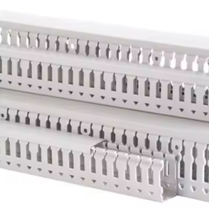 Goulotte de câblage en PVC à fentes OnElecs, sans halogène, résistante à la chaleur, pour le câblage des panneaux électriques et la gestion des câbles industriels - Product Image 1