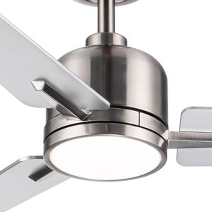 Ventilateur de plafond LED en nickel brossé de 48 pouces avec lumière, design à profil bas, par Lowe - Product Image 6