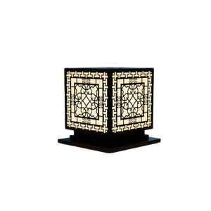 Lámpara de Columna LED Geométrica IP65, Lámpara de Acero con Recubrimiento de Polvo Negro de 8 Pulgadas, Linterna Cálida de 220V para Puerta de Villa Exterior - Product Image 1